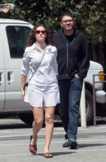 EMMY ROSSUM and Sam Esmail Out Shopping in Los Angeles 04/09/2018