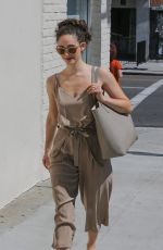 EMMY ROSSUM Leaves a Nail Salon in Beverly Hills 04/21/2018