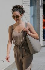 EMMY ROSSUM Leaves a Nail Salon in Beverly Hills 04/21/2018