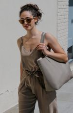 EMMY ROSSUM Leaves a Nail Salon in Beverly Hills 04/21/2018