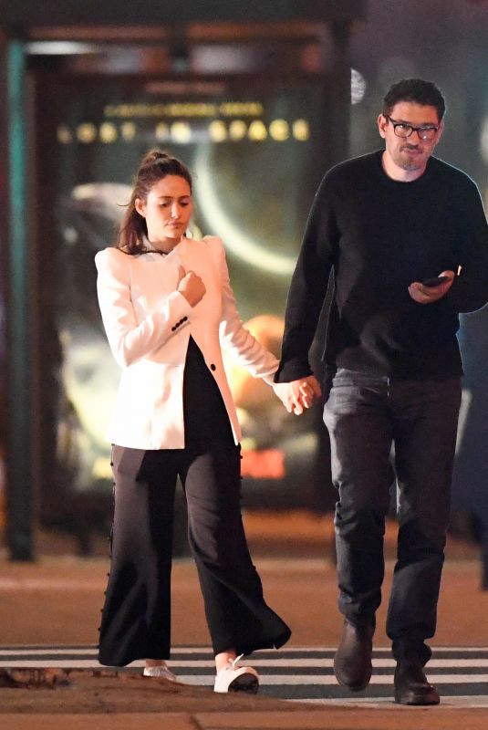 EMMY ROSSUM Night Out in Los Angeles 04/19/2018