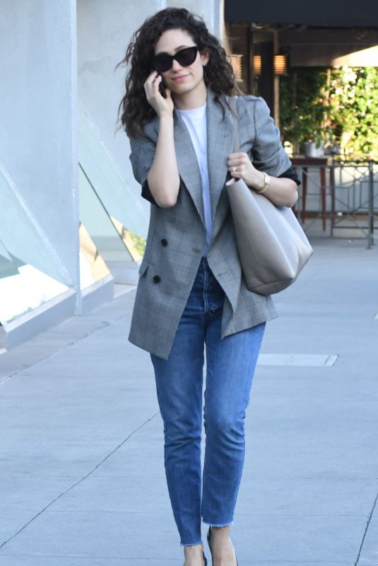 EMMY ROSSUM Out and About in Los Angeles 04/26/2018