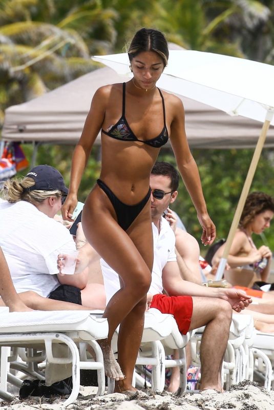 ERIKA WHEATON in Bikini at a Beach in Miami 03/31/2018