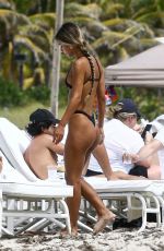 ERIKA WHEATON in Bikini at a Beach in Miami 03/31/2018