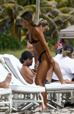 ERIKA WHEATON in Bikini at a Beach in Miami 03/31/2018