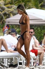 ERIKA WHEATON in Bikini at a Beach in Miami 03/31/2018