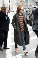 EVAN RACHEL WOOD Leaves Her Hotel in New York 04/19/2018