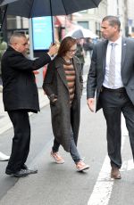 EVAN RACHEL WOOD Leaves Her Hotel in New York 04/19/2018
