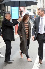 EVAN RACHEL WOOD Leaves Her Hotel in New York 04/19/2018