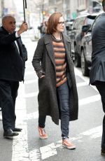 EVAN RACHEL WOOD Leaves Her Hotel in New York 04/19/2018