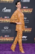 EVANGELINE LILLY at Avengers: Infinity War Premiere in Los Angeles 04/23/2018