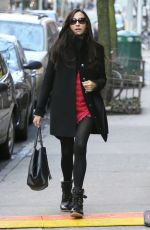 FAMKE JANSSEN Out and About in New York 04/02/2018