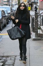 FAMKE JANSSEN Out and About in New York 04/02/2018