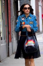 FAMKE JANSSEN Out and About in New York 04/12/2018