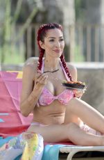 FARRAH ABRAHAM in Bikini at a Pool at Coachella Music Festival 04/14/2018