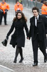 FELICITY JONES Arrives at Stephen Hawking