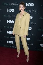 GIGI HADID at Being Serena. Her Story. Her Words Premiere in New York 04/25/2018
