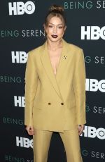 GIGI HADID at Being Serena. Her Story. Her Words Premiere in New York 04/25/2018