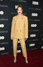 GIGI HADID at Being Serena. Her Story. Her Words Premiere in New York 04/25/2018
