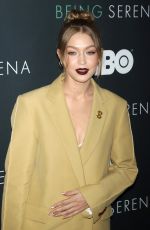 GIGI HADID at Being Serena. Her Story. Her Words Premiere in New York 04/25/2018