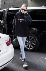 GIGI HADID Heading to a Photoshoot in New York 04/10/2018