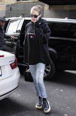 GIGI HADID Heading to a Photoshoot in New York 04/10/2018