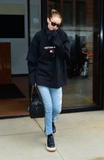GIGI HADID Heading to a Photoshoot in New York 04/10/2018