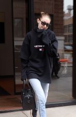 GIGI HADID Heading to a Photoshoot in New York 04/10/2018