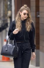 GIGI HADID Heading to a Salon in New York 04/27/2018