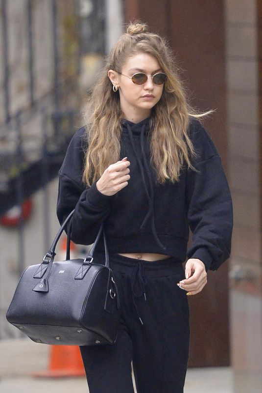 GIGI HADID Heading to a Salon in New York 04/27/2018