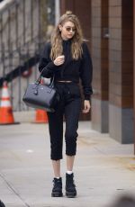 GIGI HADID Heading to a Salon in New York 04/27/2018