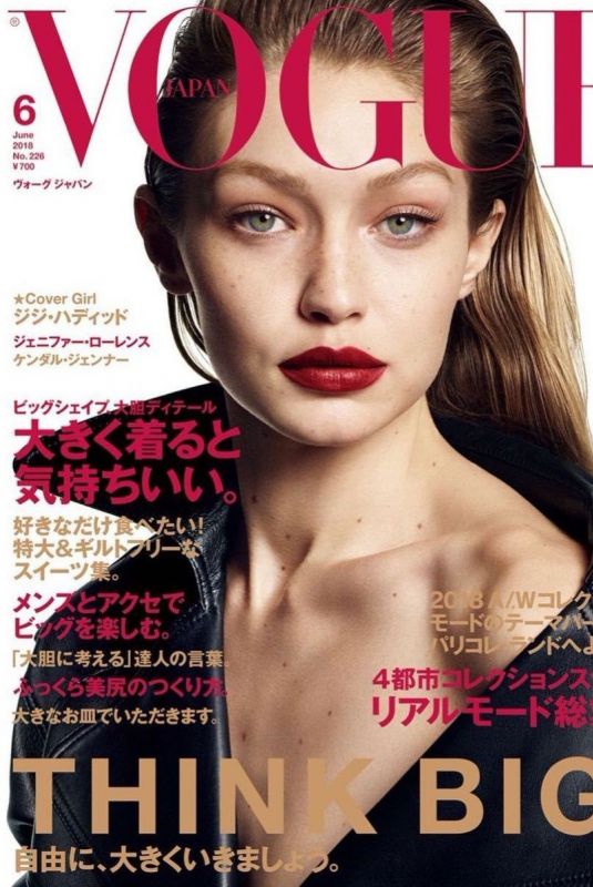 GIGI HADID in Vogue Magazine, Japan June 2018