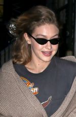GIGI HADID Leaves Carlyle Hotel in New York 04/17/2018