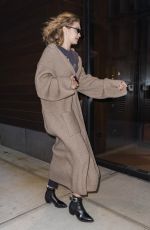 GIGI HADID Leaves Carlyle Hotel in New York 04/17/2018