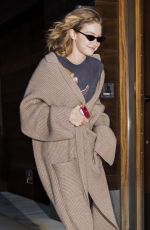 GIGI HADID Leaves Carlyle Hotel in New York 04/17/2018