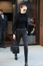 GIGI HADID Leaves Her Apartment in New York 04/11/2018