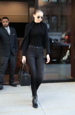 GIGI HADID Leaves Her Apartment in New York 04/11/2018