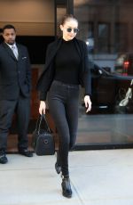 GIGI HADID Leaves Her Apartment in New York 04/11/2018