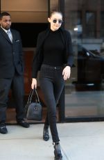 GIGI HADID Leaves Her Apartment in New York 04/11/2018