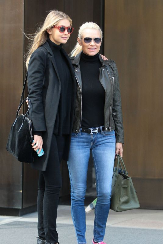 GIGI HADID Leaves Trump Soho Hotel in New York 04/04/2018