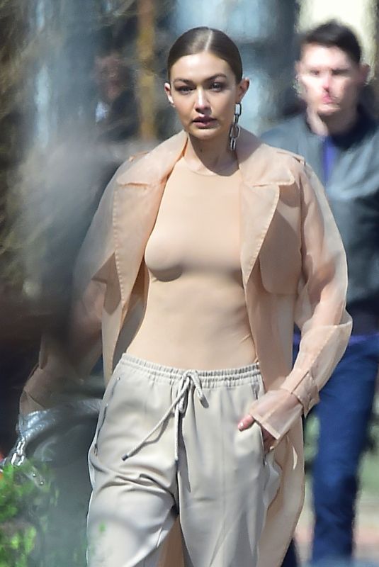 GIGI HADID on the Set of a Photoshoot in New York 04/05/2018