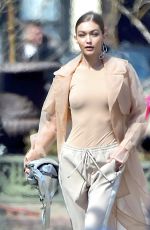 GIGI HADID on the Set of a Photoshoot in New York 04/05/2018