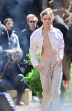 GIGI HADID on the Set of a Photoshoot in New York 04/05/2018