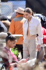 GIGI HADID on the Set of a Photoshoot in New York 04/05/2018