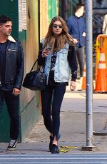 GIGI HADID Out and About in New York 04/21/2018