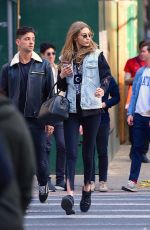 GIGI HADID Out and About in New York 04/21/2018