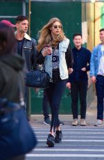 GIGI HADID Out and About in New York 04/21/2018