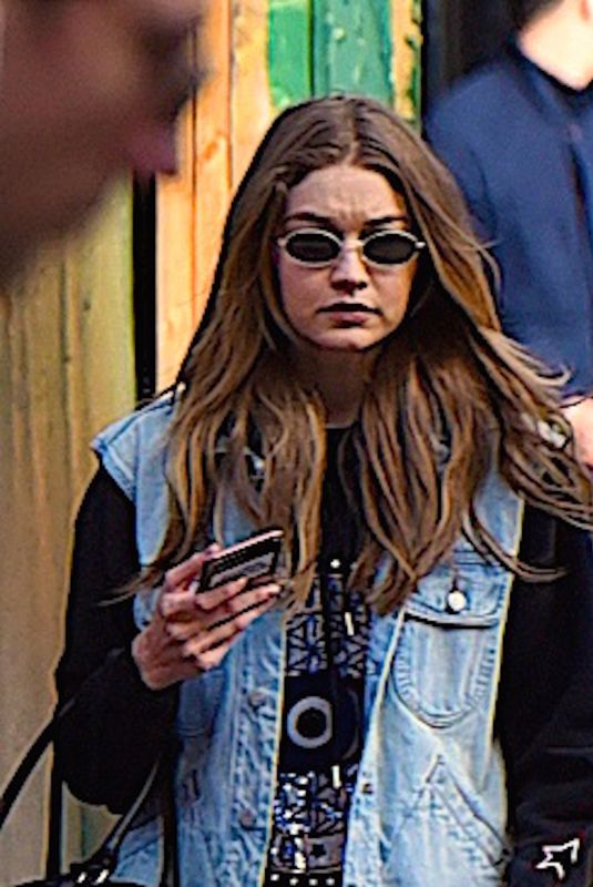 GIGI HADID Out and About in New York 04/21/2018
