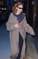 GIGI HADID Out in New York 04/17/2018