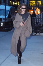 GIGI HADID Out in New York 04/17/2018